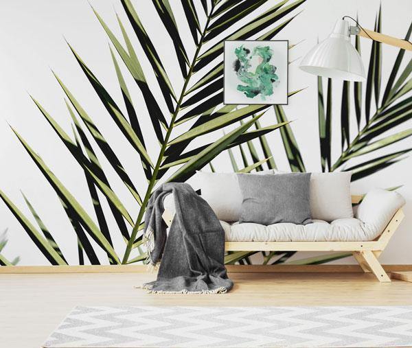 Isolated Palm Leaf Wall Mural-Wall Mural-Eazywallz