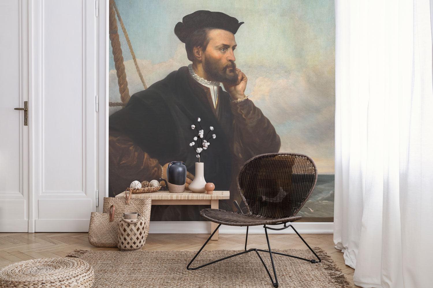 Jacques Cartier Portrait Wall Mural-Wall Mural-Eazywallz