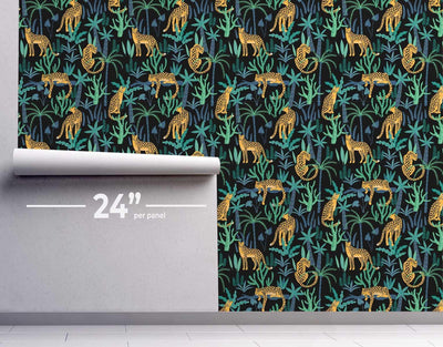 Jaguar Print Wallpaper #044-Repeat Pattern Wallpaper-Eazywallz