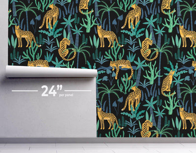 Jaguar Print Wallpaper #044-Repeat Pattern Wallpaper-Eazywallz