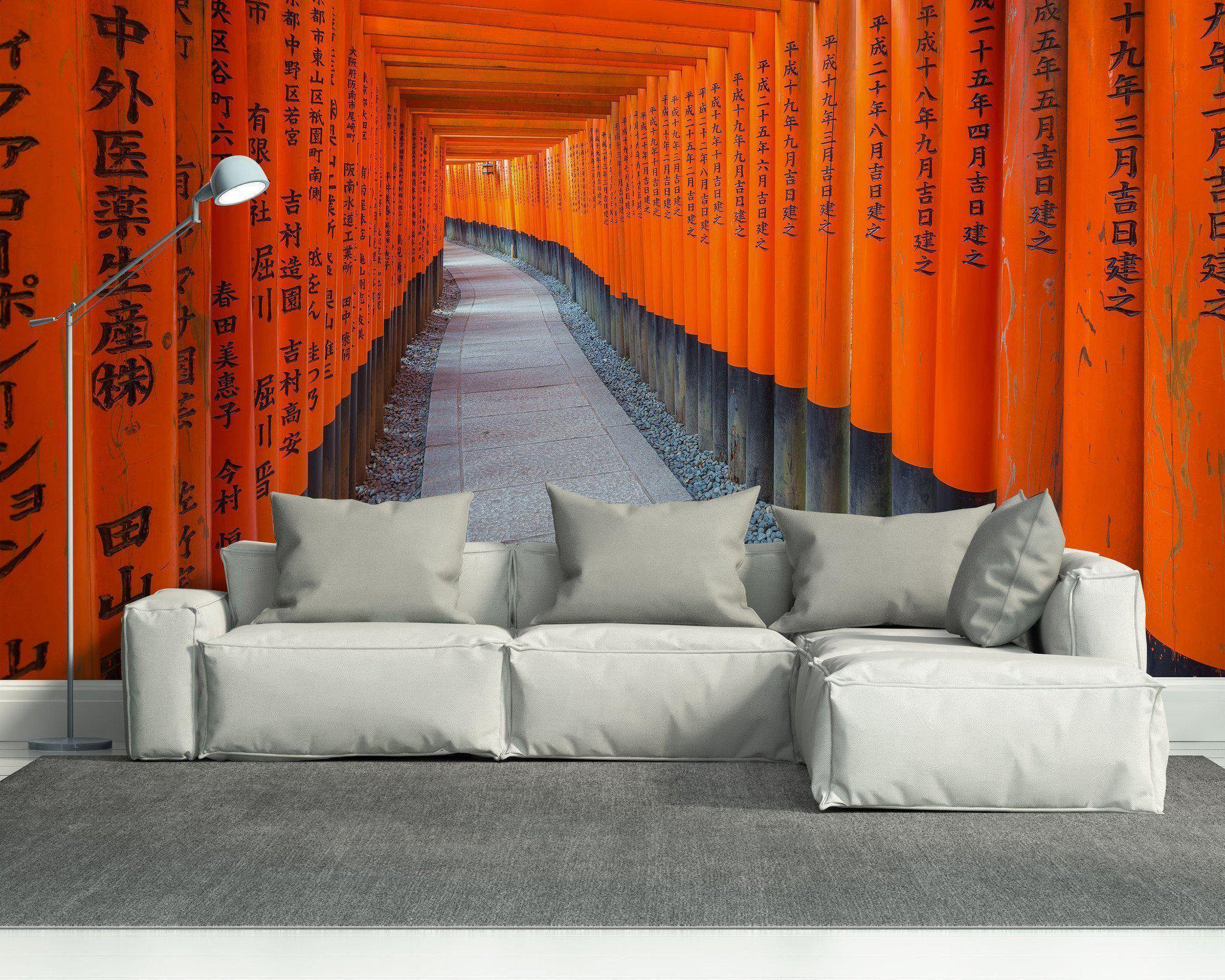 Japanese Torii Gate Trail Wall Mural-Wall Mural-Eazywallz