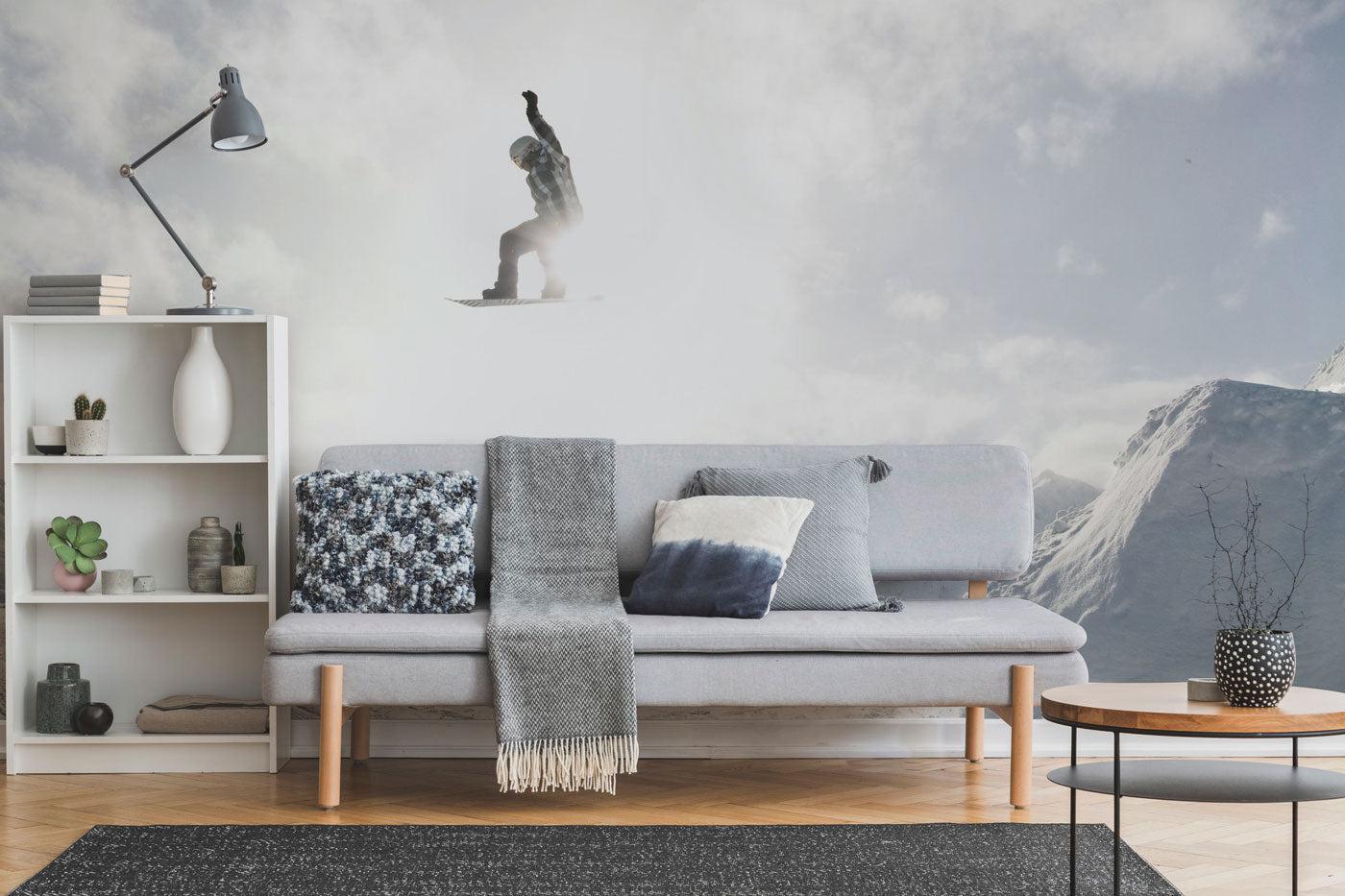 Jumping snowboarder Wall Mural-Wall Mural-Eazywallz