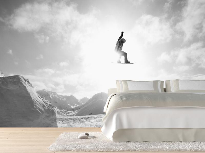 Jumping snowboarder Wall Mural-Wall Mural-Eazywallz