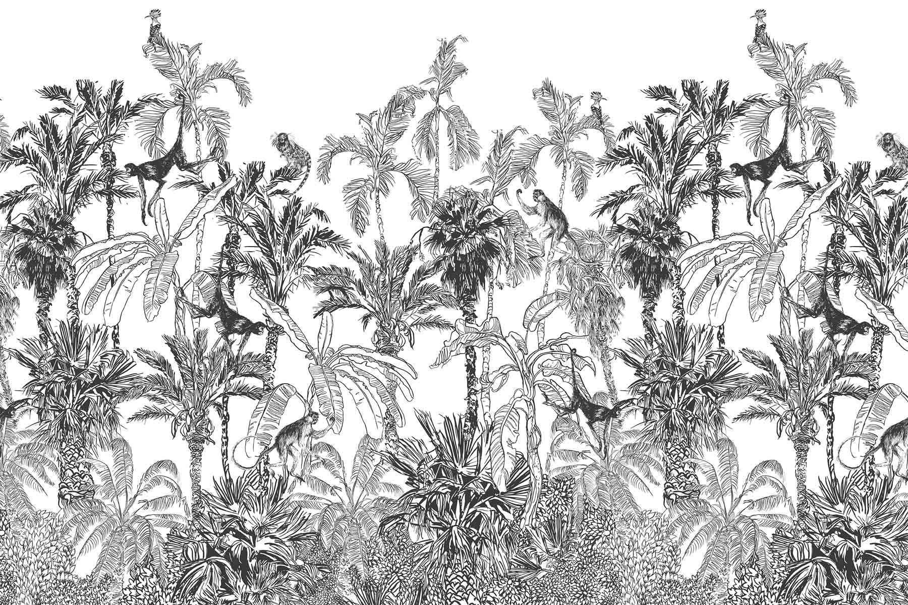 Jungle Dream Toile Wall Mural-Wall Mural-Eazywallz