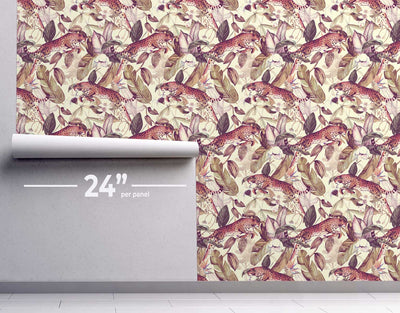 Jungle Jaguar Wallpaper #478-Repeat Pattern Wallpaper-Eazywallz