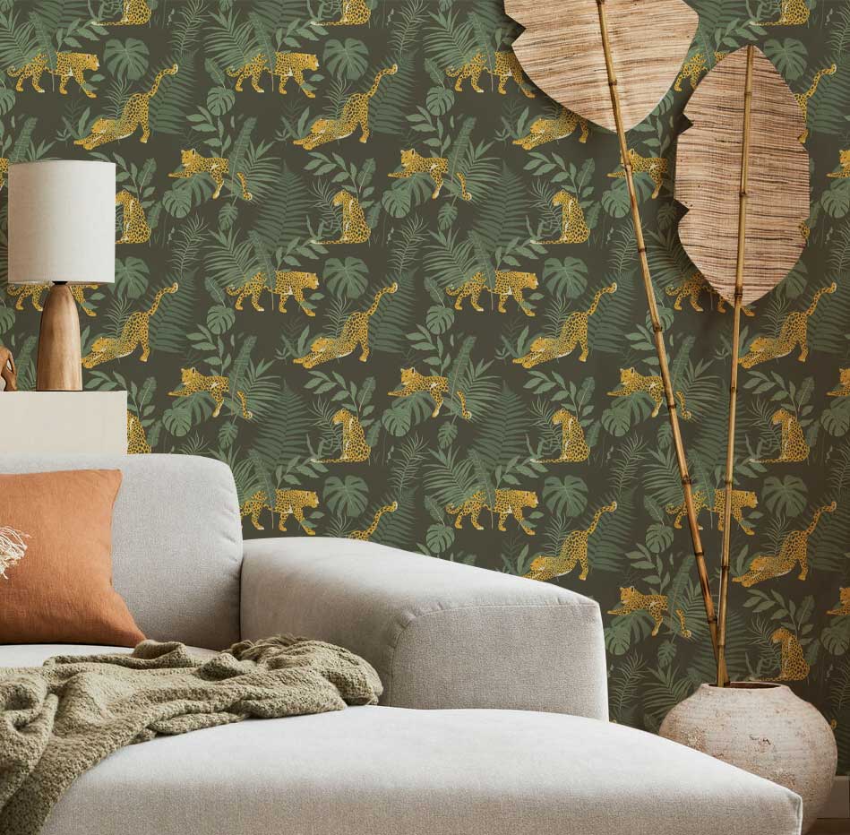 Jungle Leopard Wallpaper #226-Repeat Pattern Wallpaper-Eazywallz