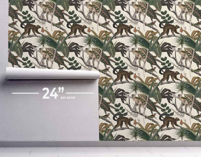 Jungle Life Wallpaper #287-Repeat Pattern Wallpaper-Eazywallz