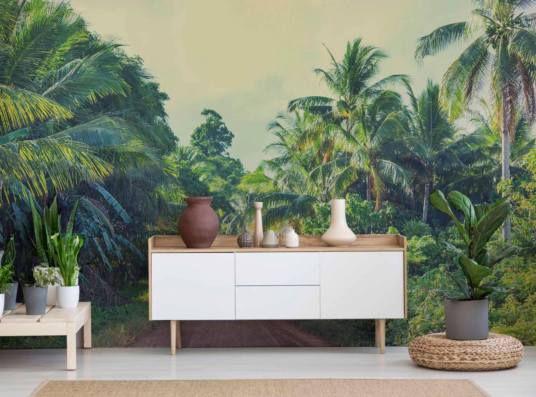 Jungle Road Wall Mural-Wall Mural-Eazywallz