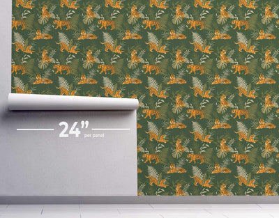 Jungle Tiger Wallpaper #225-Repeat Pattern Wallpaper-Eazywallz