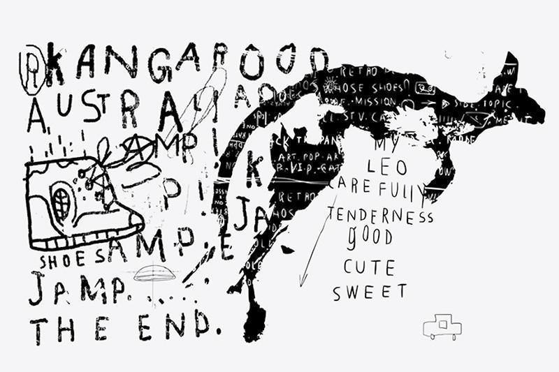 Kangaroo Graffiti Wall Mural-Wall Mural-Eazywallz