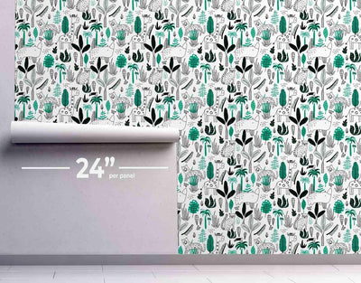 Kids Jungle Wallpaper #201-Repeat Pattern Wallpaper-Eazywallz