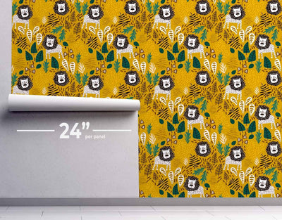 Kids Lion 2 Wallpaper #198-Repeat Pattern Wallpaper-Eazywallz