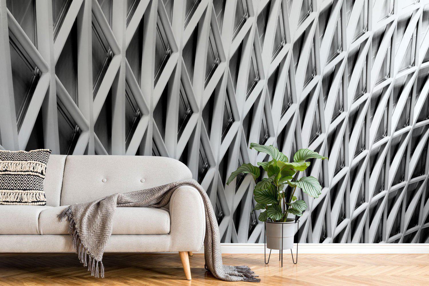 King's Cross Abstract Architecture Wall Mural-Wall Mural-Eazywallz