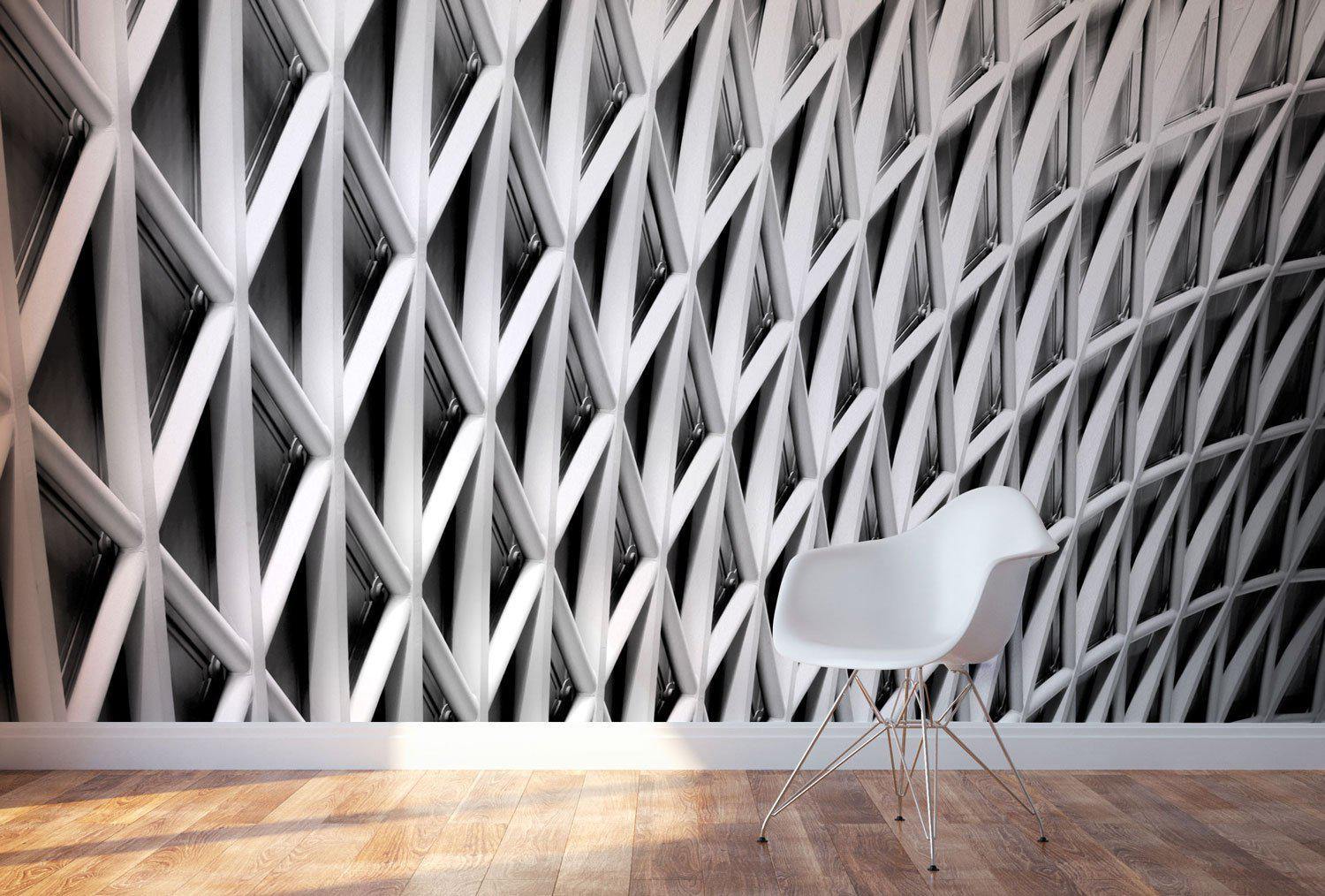 King's Cross Abstract Architecture Wall Mural-Wall Mural-Eazywallz