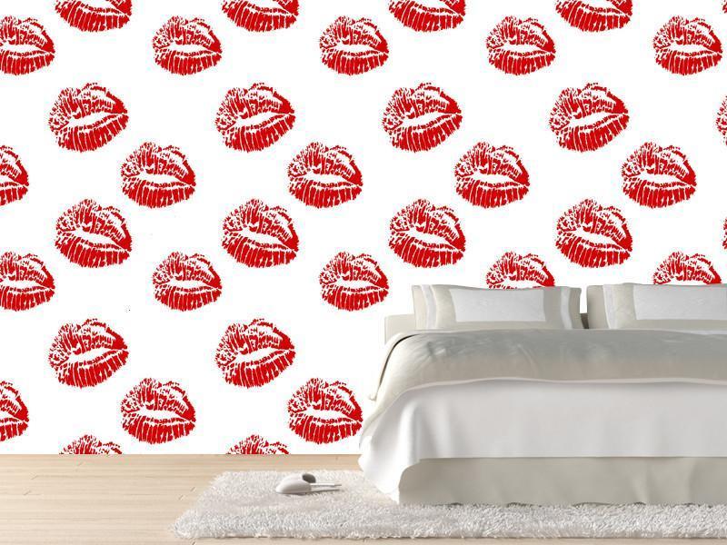 Kiss stamps Wall Mural-Wall Mural-Eazywallz