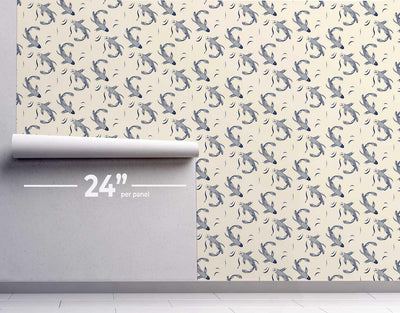 Koi Carps Wallpaper #048-Repeat Pattern Wallpaper-Eazywallz