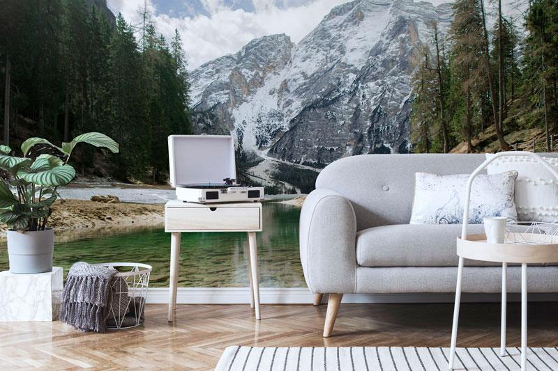 Lake & Mountains in Italy Wall Mural-Wall Mural-Eazywallz