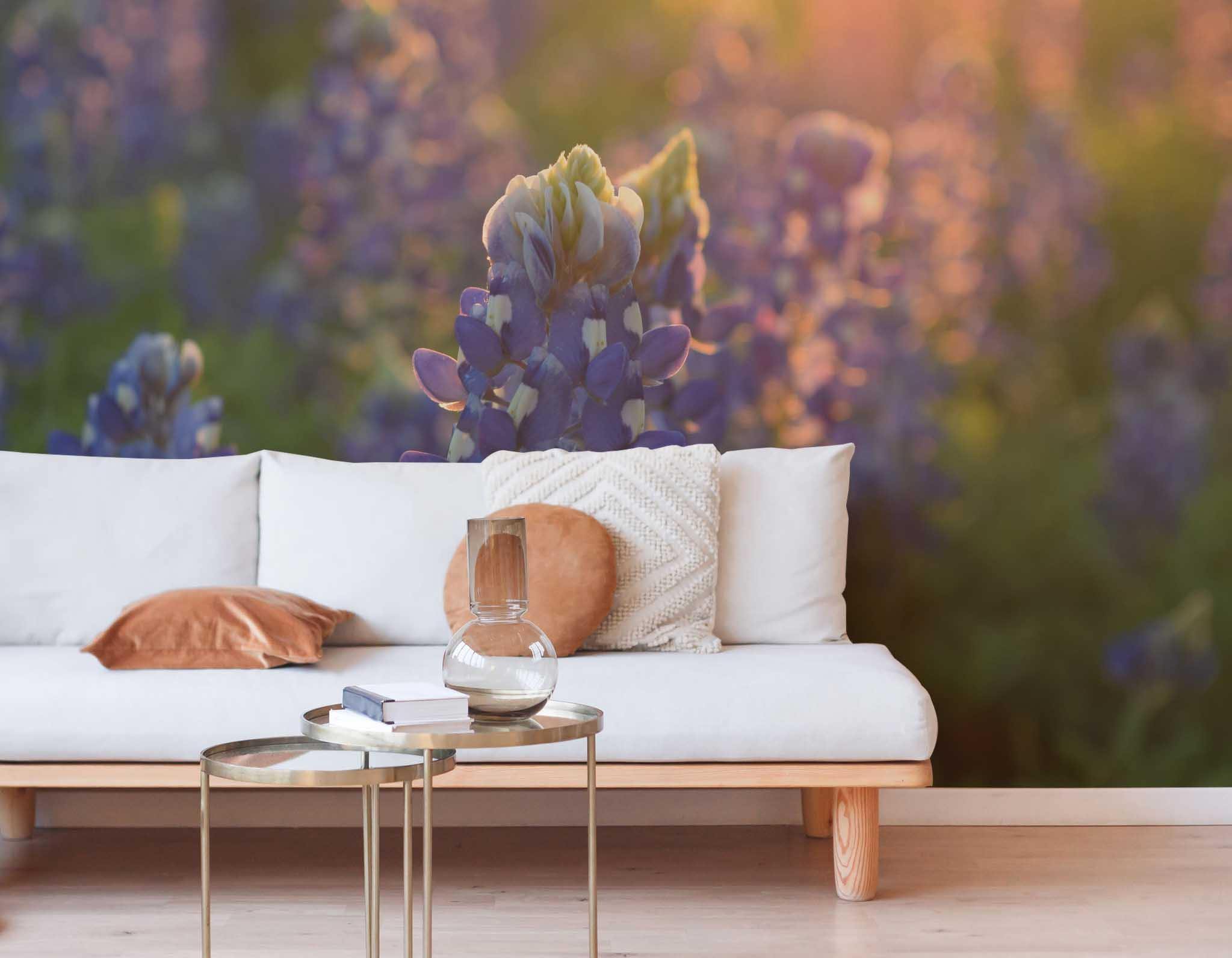 Lavender Floral Wallpaper Mural-Wall Mural-Eazywallz