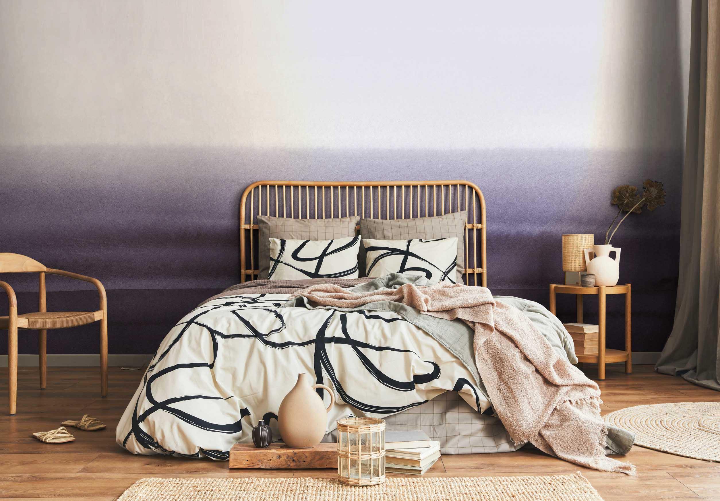 Lavender Wave Color Block Wall Mural-Wall Mural-Eazywallz