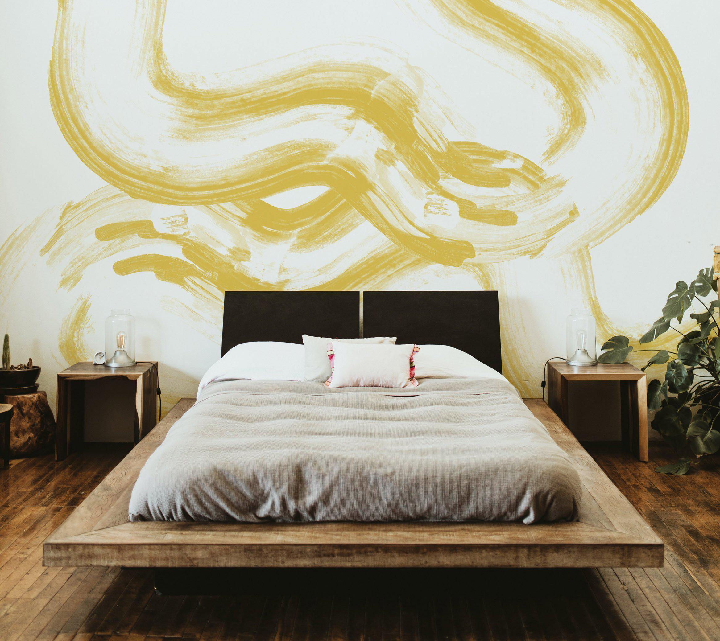 Lemon Paint Brush Wall Mural-Wall Mural-Eazywallz
