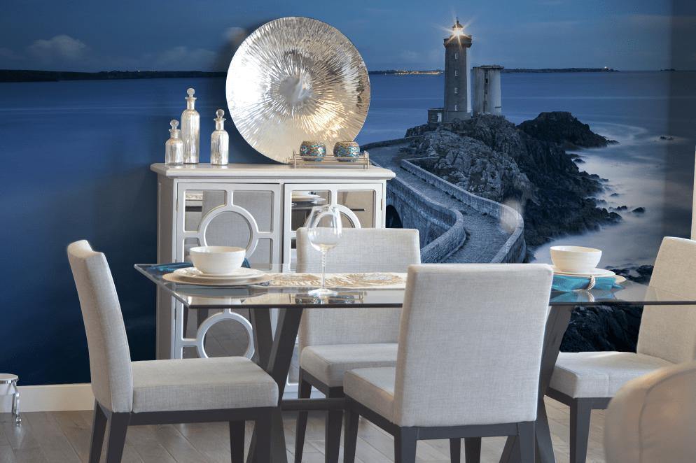 Lighthouse Walkway in France Wall Mural-Wall Mural-Eazywallz