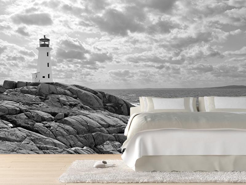 Lighthouse at Peggy's Cove, Nova Scotia Wall Mural-Wall Mural-Eazywallz