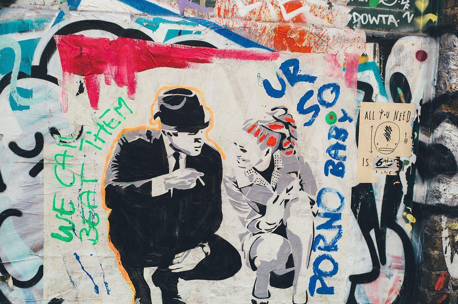 London Graffiti Art Wall Mural-Wall Mural-Eazywallz