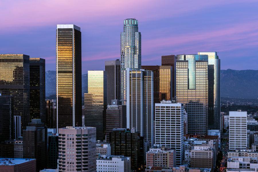 Los Angeles Skyline Mural Wallpaper-Wall Mural-Eazywallz