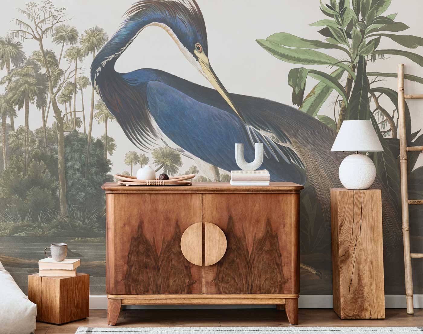 Louisiana Heron Wall Mural-Wall Mural-Eazywallz