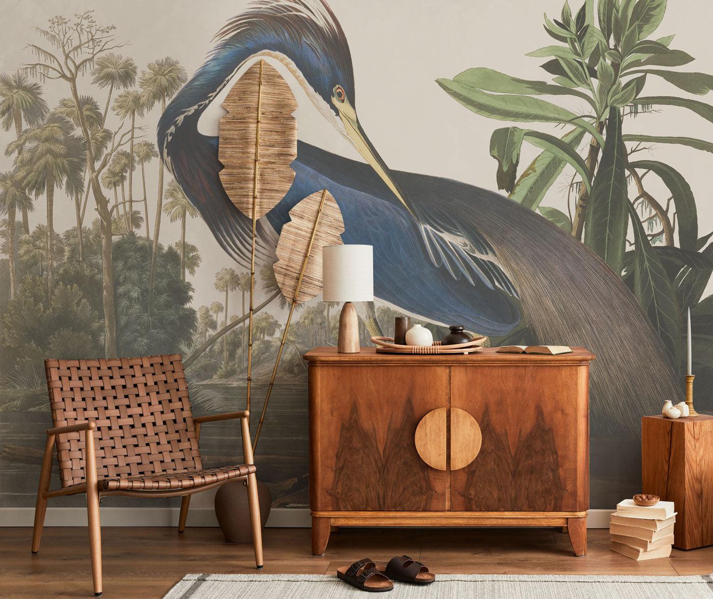 Louisiana Heron Wall Mural-Wall Mural-Eazywallz