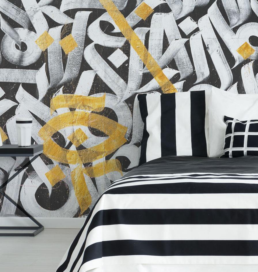 Gilded Script Graffiti Calligraphy Wall Mural – Eazywallz