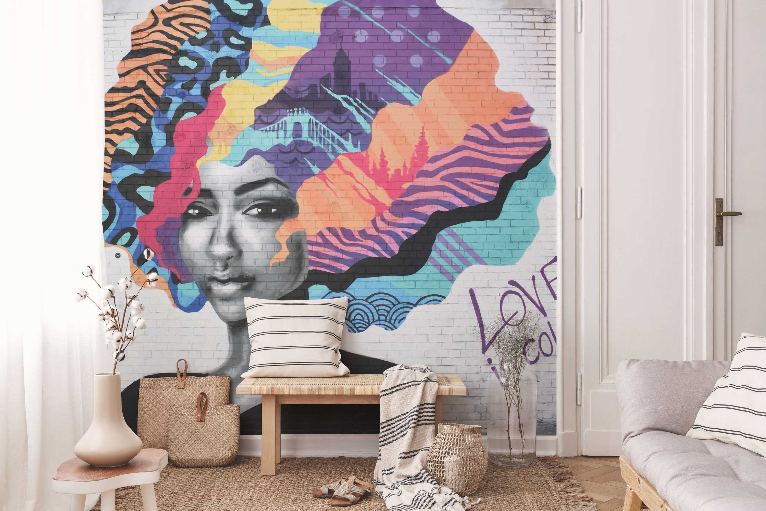 Love is Color Wall Mural-Wall Mural-Eazywallz