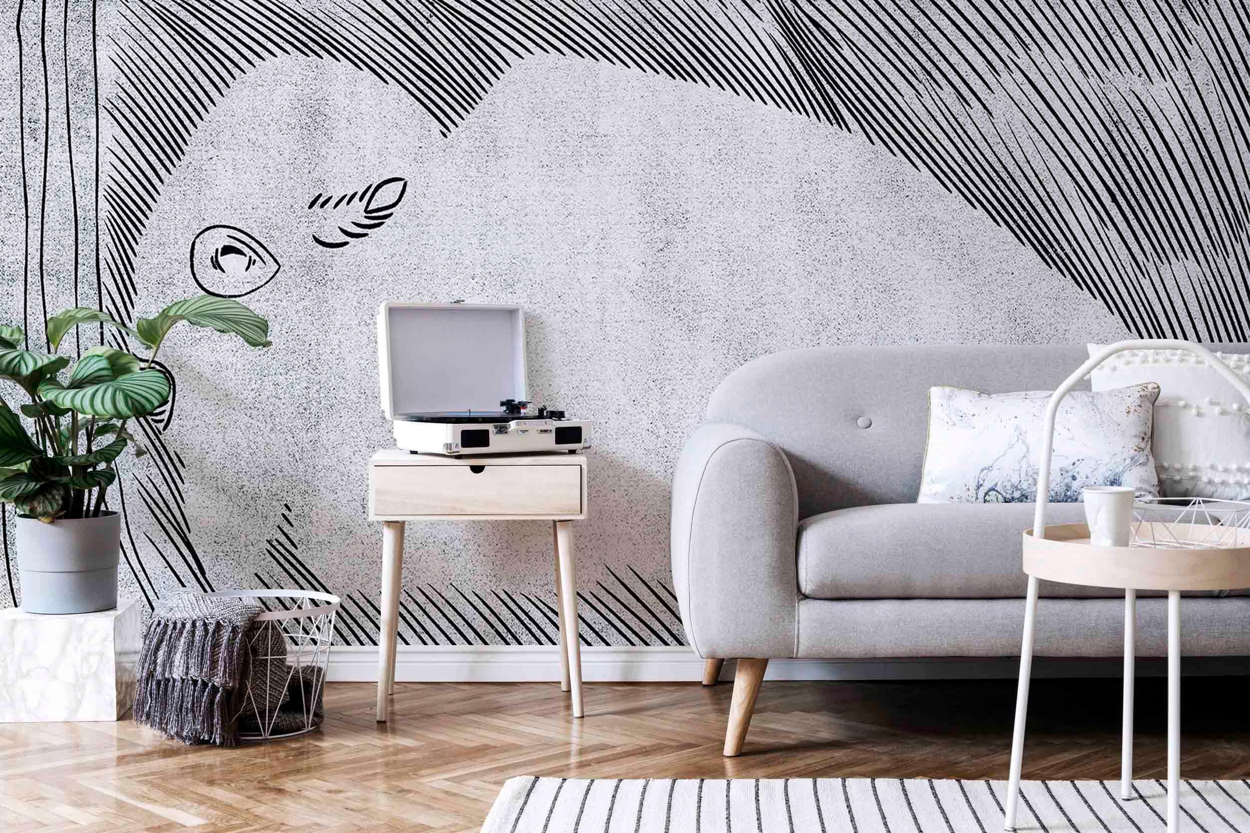 Lying Bison Wall Mural-Wall Mural-Eazywallz