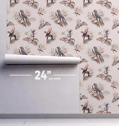 Macaw Wallpaper #045-Repeat Pattern Wallpaper-Eazywallz