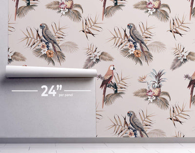 Macaw Wallpaper #045-Repeat Pattern Wallpaper-Eazywallz