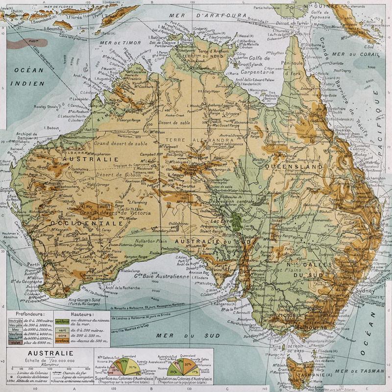 Map of Australia Wall Mural-Wall Mural-Eazywallz