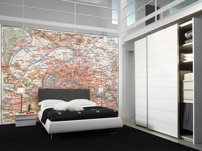 Map of Paris and the suburbs Wall Mural-Wall Mural-Eazywallz