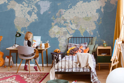 Map of the world Wall Mural-Wall Mural-Eazywallz