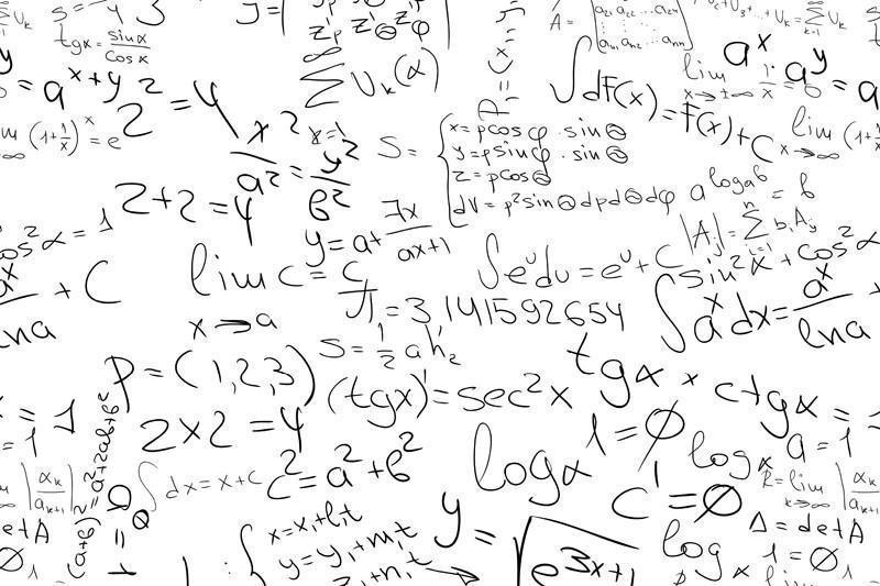 Math formulas in black Wall Mural-Wall Mural-Eazywallz