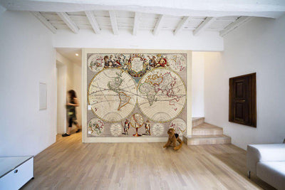 Medieval World Map Wall Mural-Wall Mural-Eazywallz
