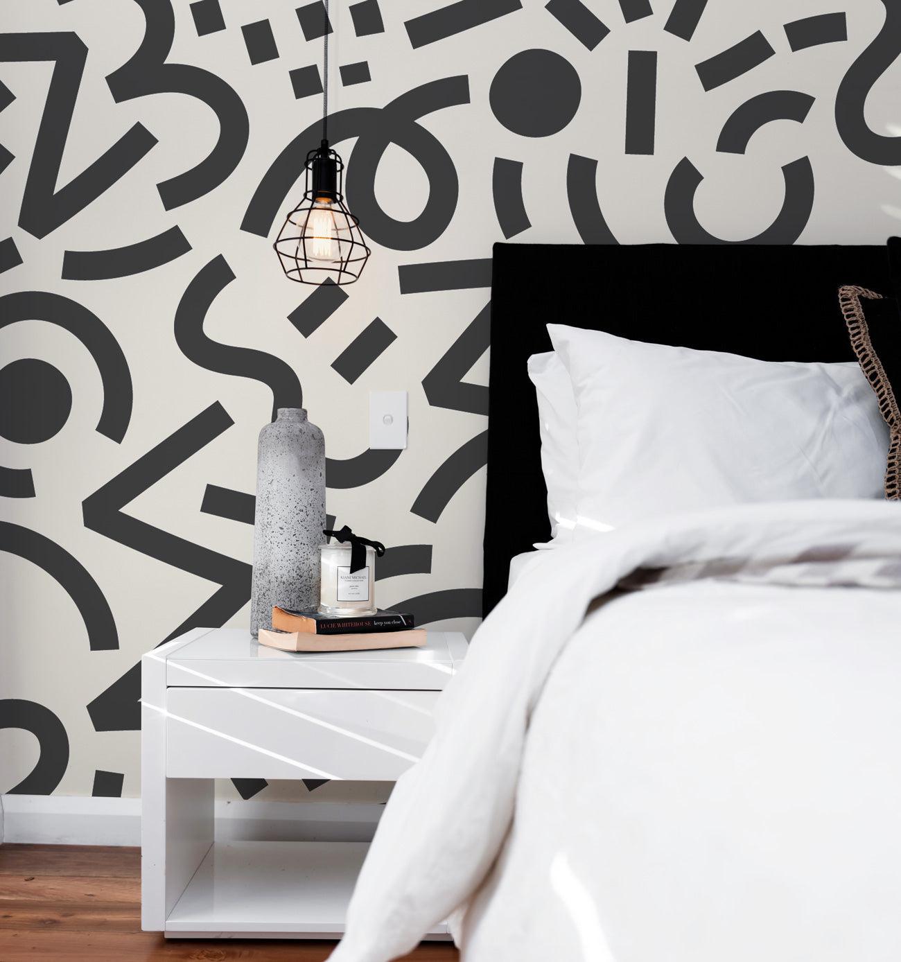Memphis Doodles Wall Mural-Wall Mural-Eazywallz