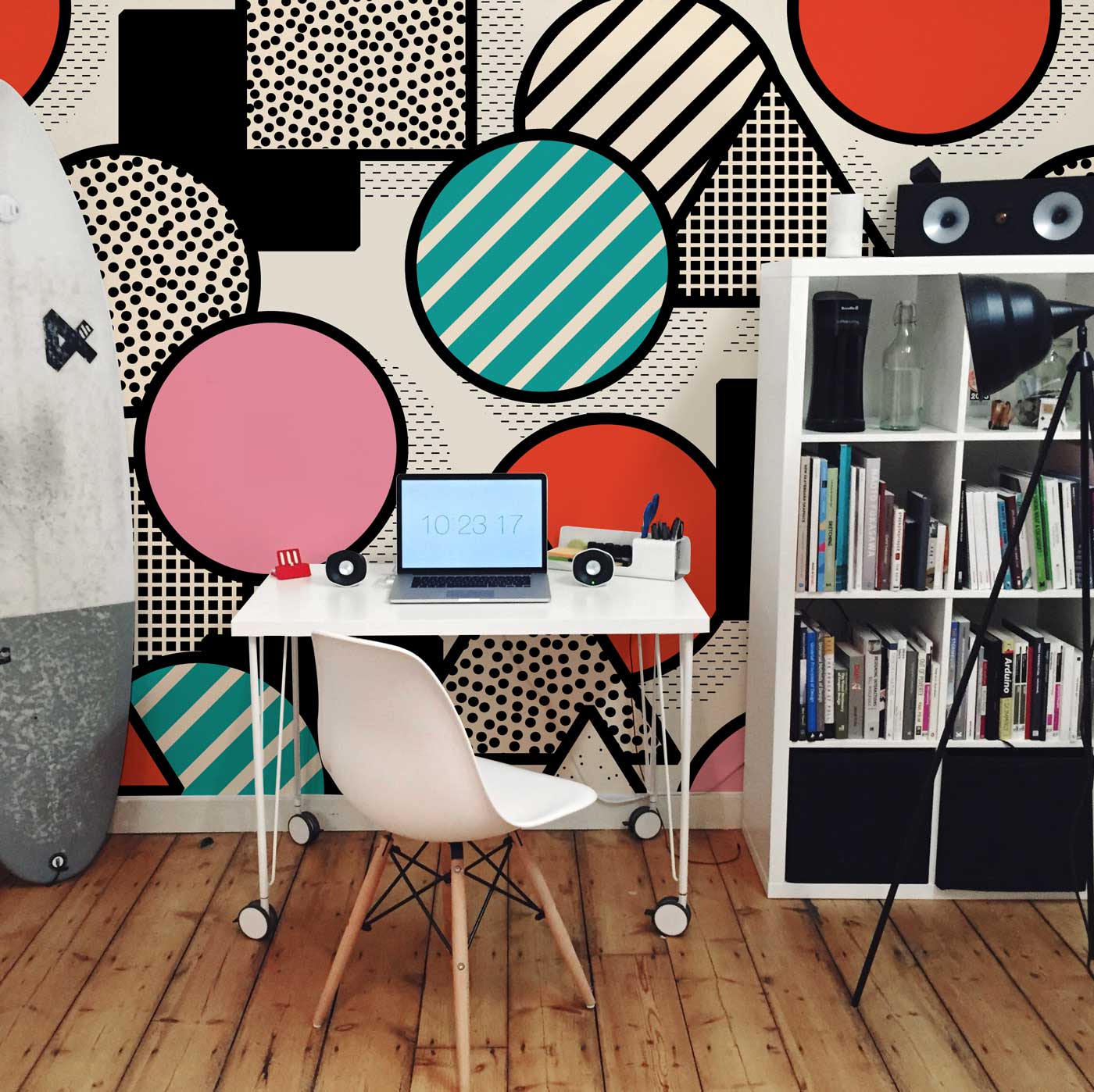 Memphis Shapes 3 Wall Mural-Wall Mural-Eazywallz