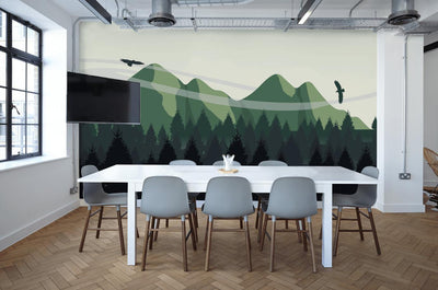 Minimal Abstract Forest Wall Mural-Wall Mural-Eazywallz
