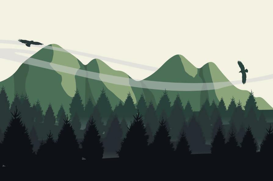 Minimal Abstract Forest Wall Mural-Wall Mural-Eazywallz