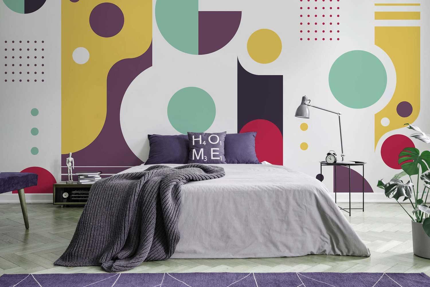 Mixed Abstract Bauhaus Wall Mural-Wall Mural-Eazywallz