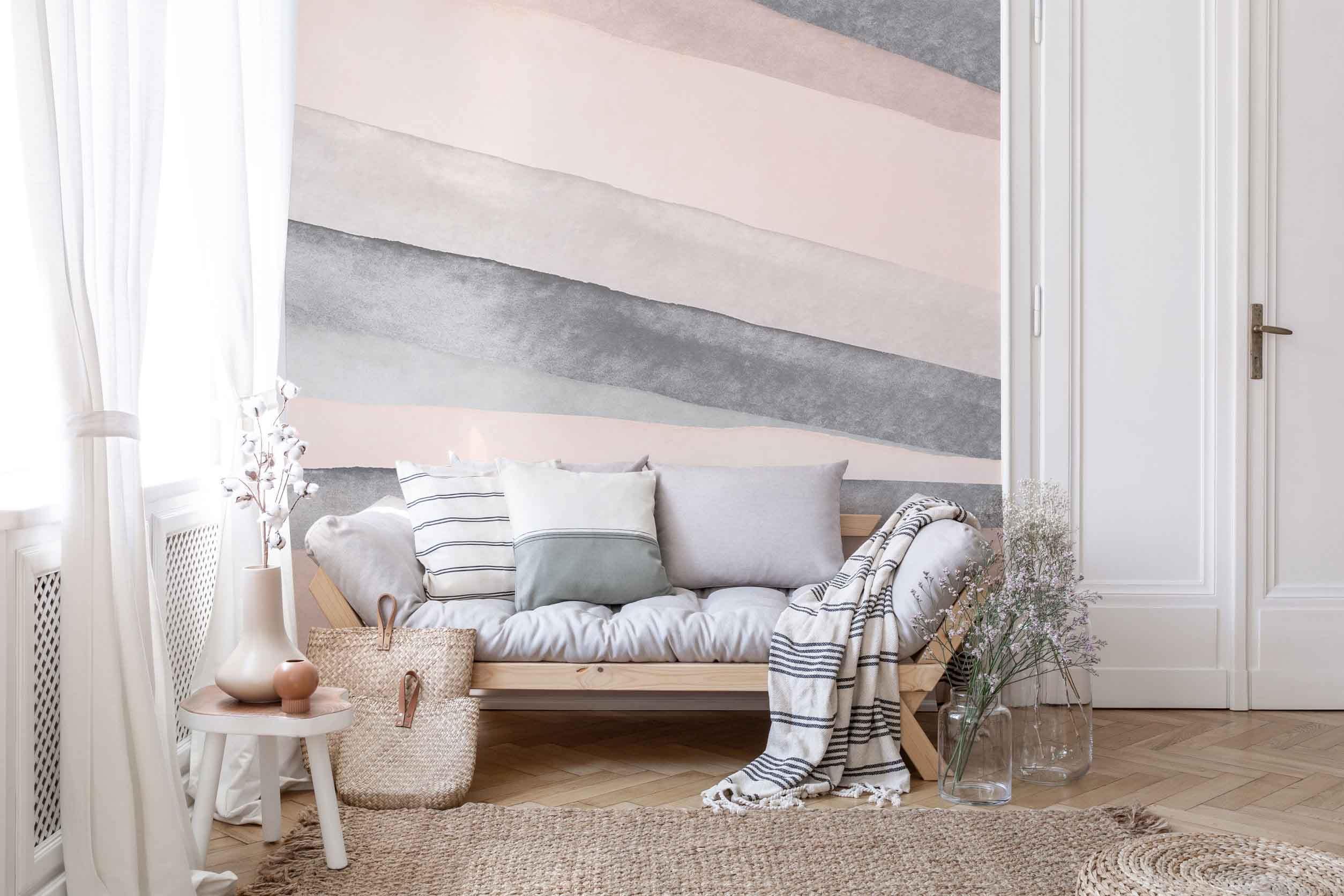 Mixed Abstract Stripes Wall Mural-Wall Mural-Eazywallz