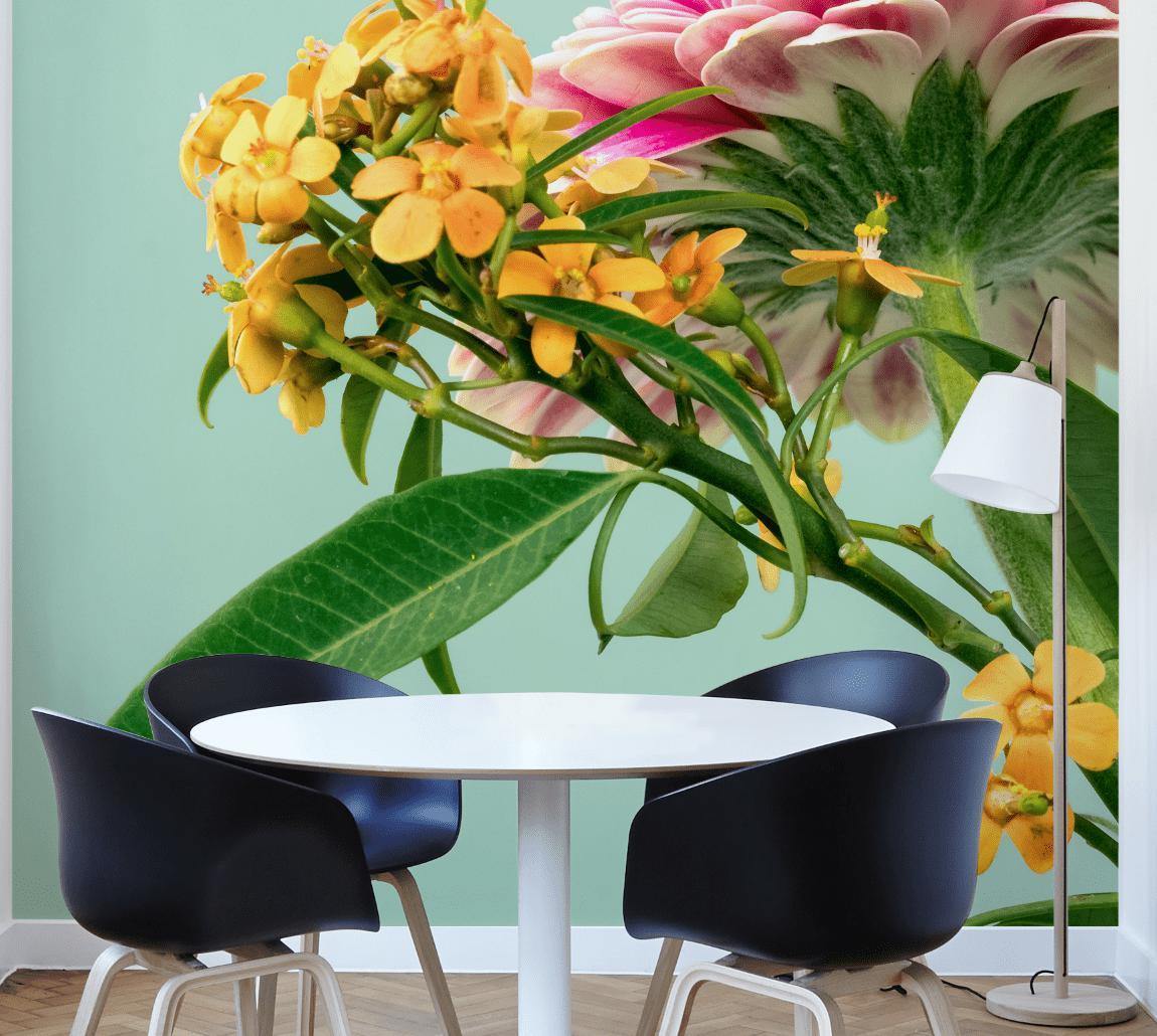 Mixed Colourful Flowers Wall Mural-Wall Mural-Eazywallz