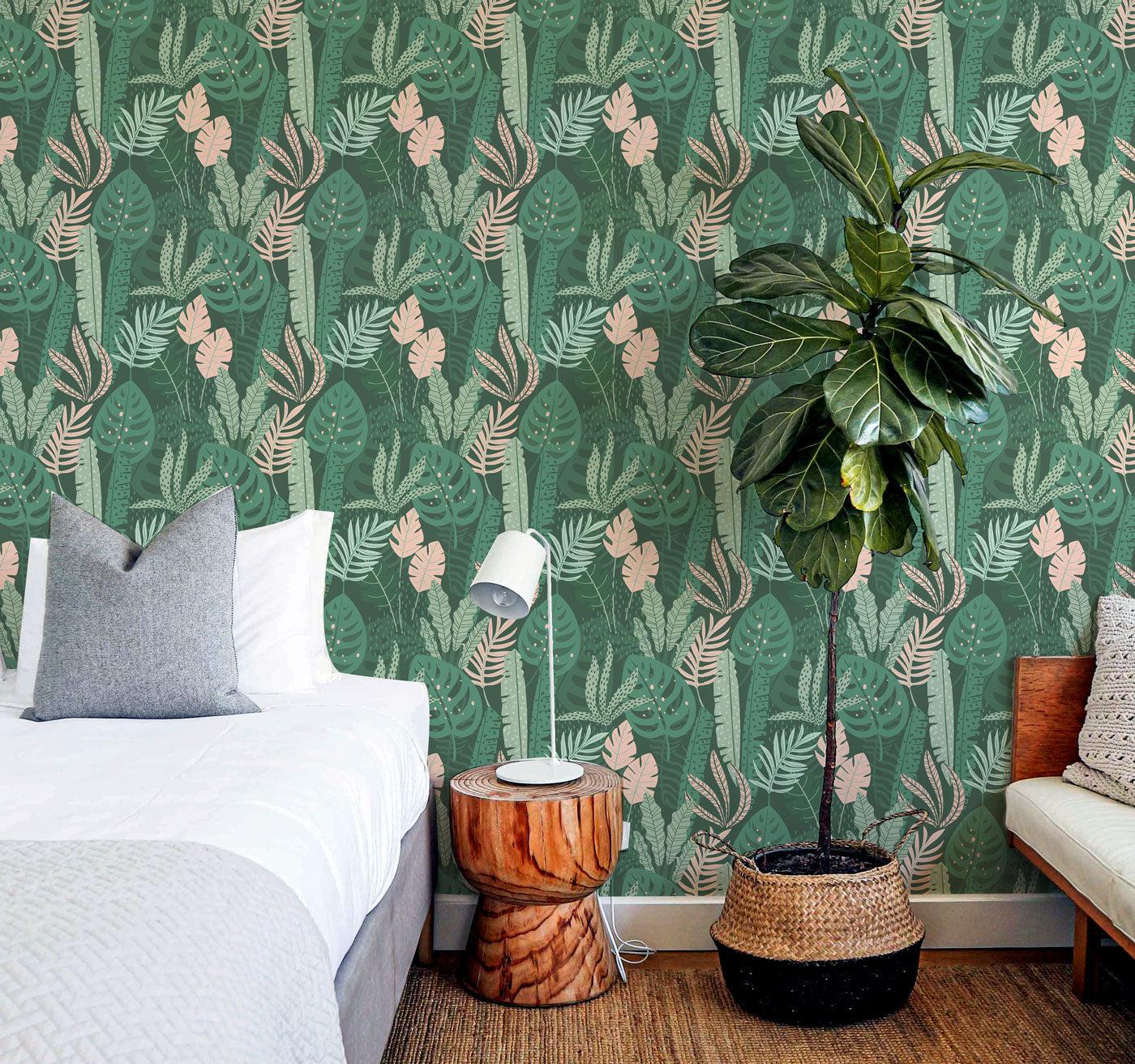 Mixed Jungle Wallpaper #191-Repeat Pattern Wallpaper-Eazywallz