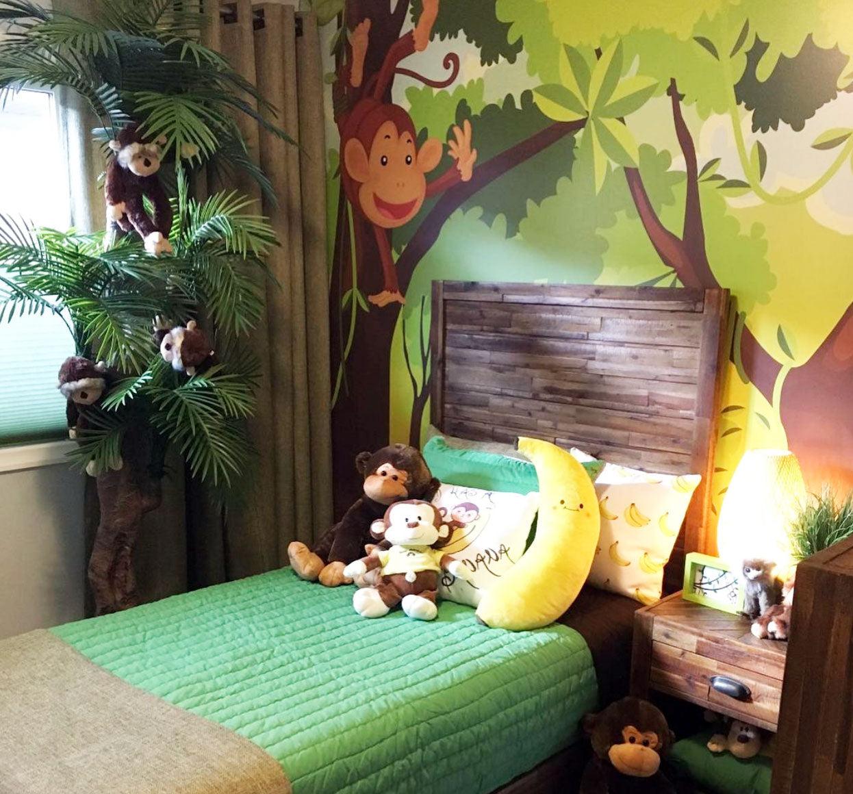 Monkeys in the jungle Wall Mural-Wall Mural-Eazywallz