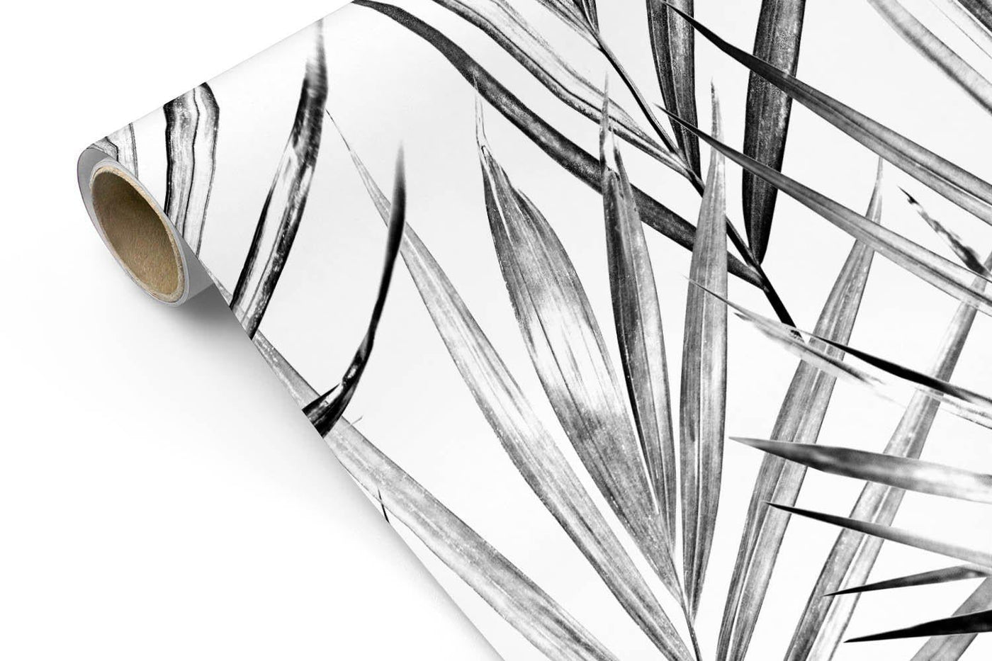 Monochrome Palm Leaves Wallpaper #387-Repeat Pattern Wallpaper-Eazywallz